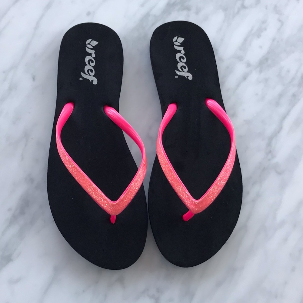 Reef Stargazer pink sparkle / glitter flip flops